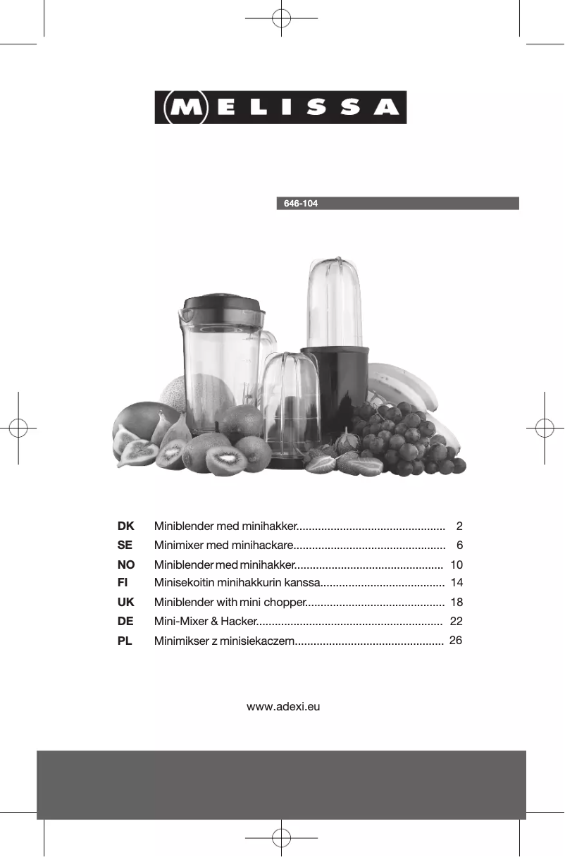 Imagen de la primera página del manual del dispositivo 646-104