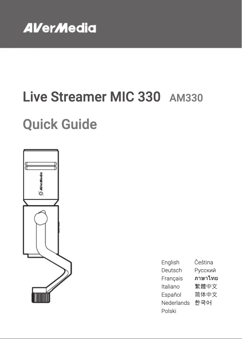 Página nº 1 - Manual de usuario AVerMedia Live Streamer MIC 330
