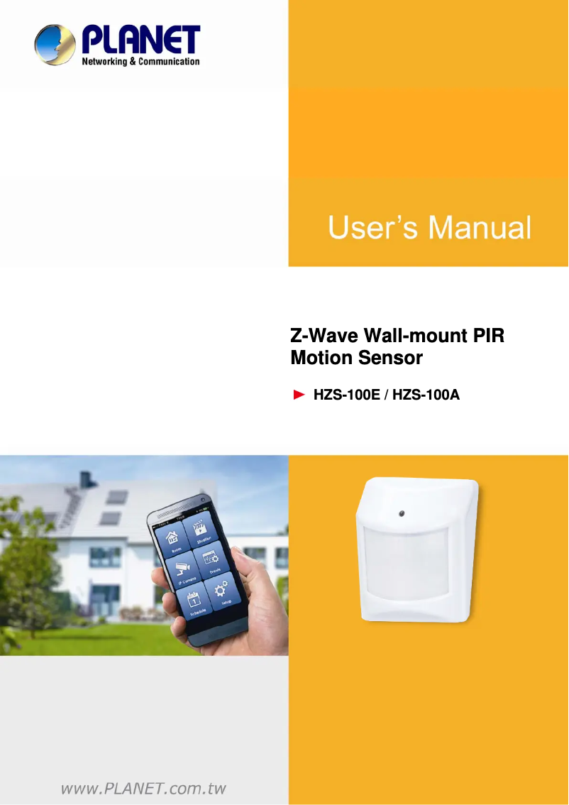 Imagen de la primera página del manual del dispositivo HZS-100