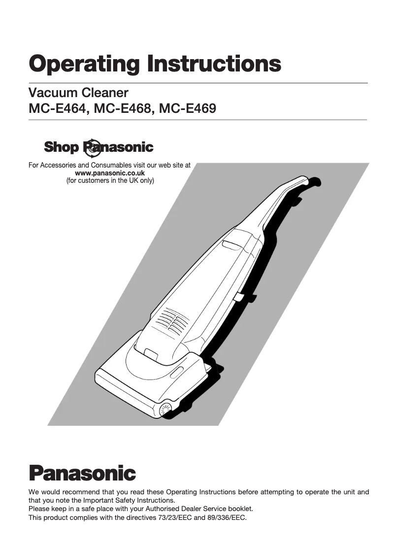 Imagen de la primera página del manual del dispositivo MC-E468