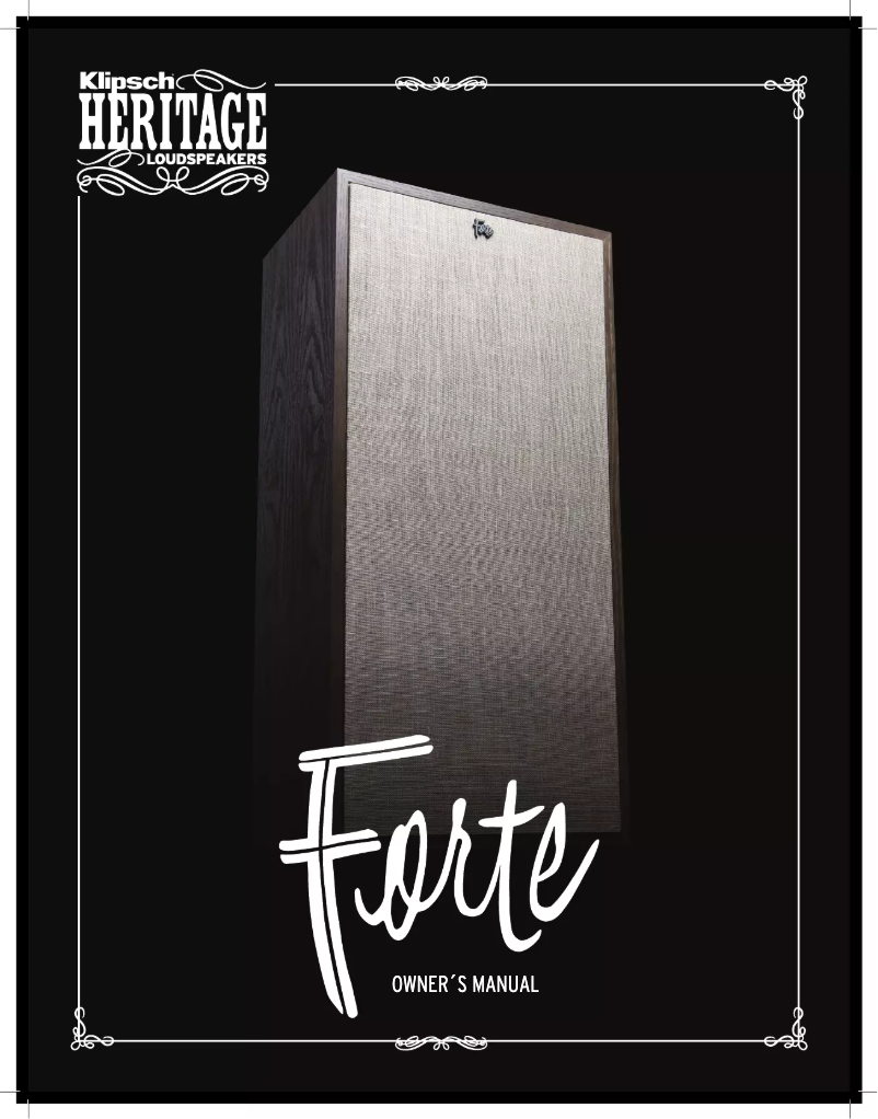Página 1 del manual Manual de usuario Klipsch Heritage Forte IV