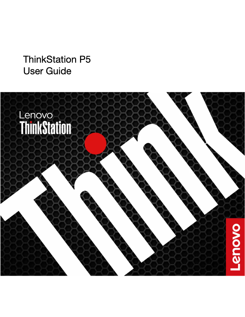 Imagen de la primera página del manual del dispositivo ThinkStation P5