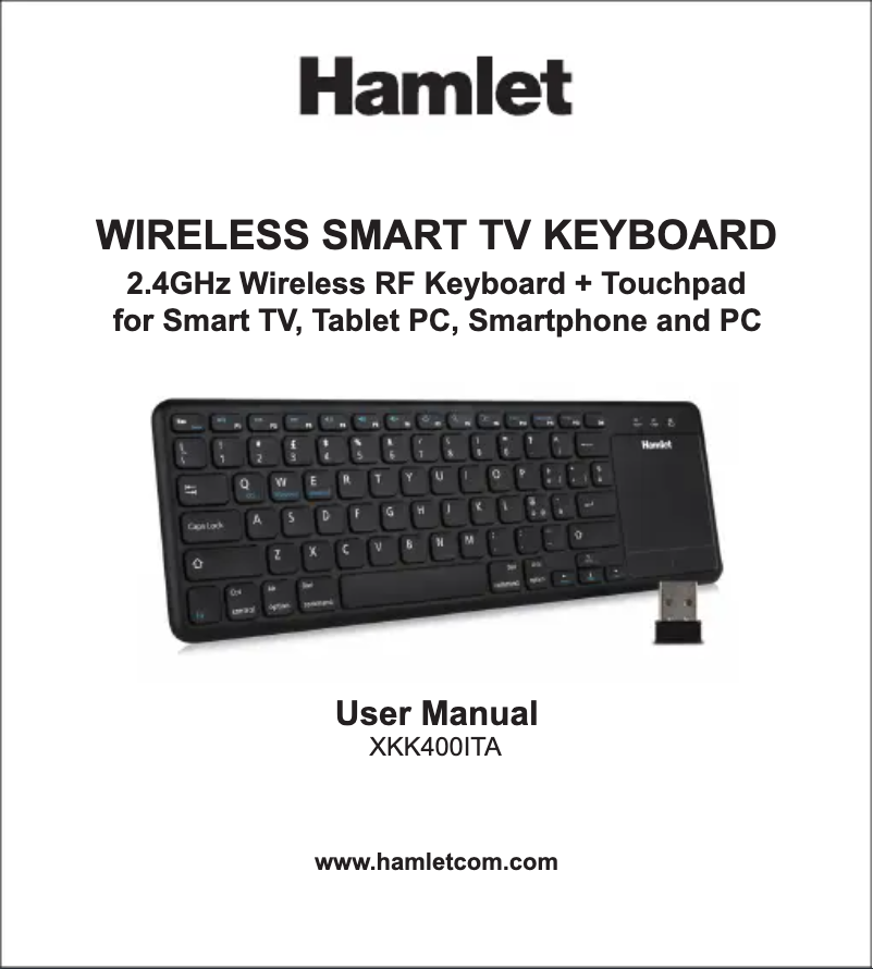 Imagen de la primera página del manual del dispositivo XKK400ITA