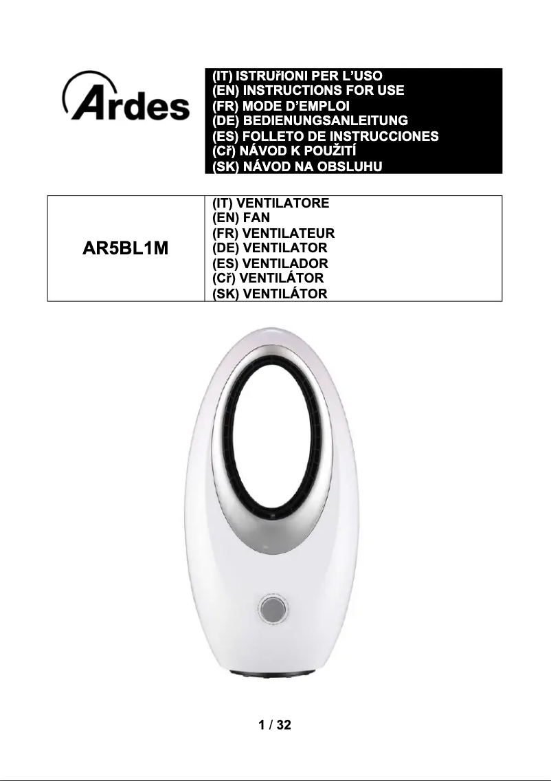 Página nº 1 - Manual de usuario Ardes AR5BL1M