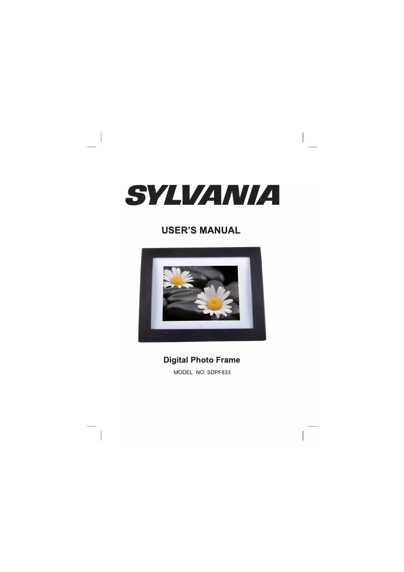 Página nº 1 - Manual de usuario Sylvania SDPF833