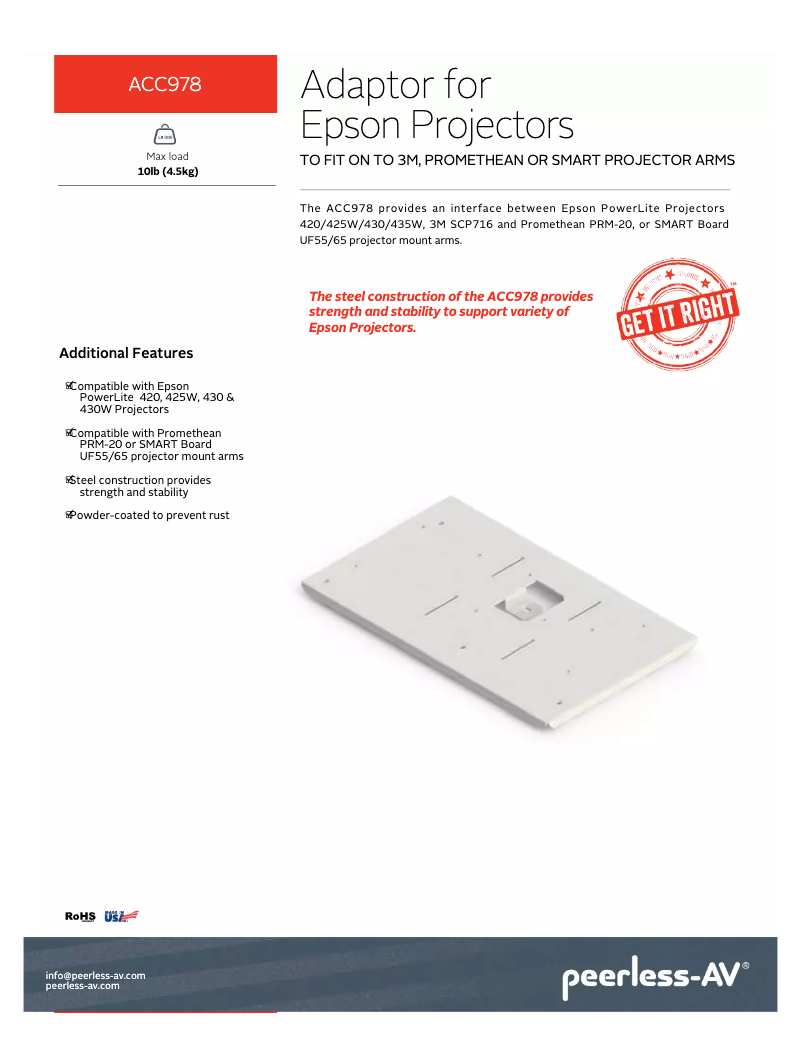 Imagen de la primera página del manual del dispositivo ACC978