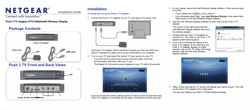 Página 1 del manual Guía de instalación Netgear PTV1000