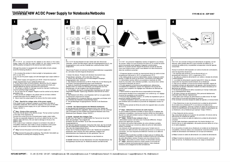 Imagen de la primera página del manual del dispositivo IT-PO NB AC 48