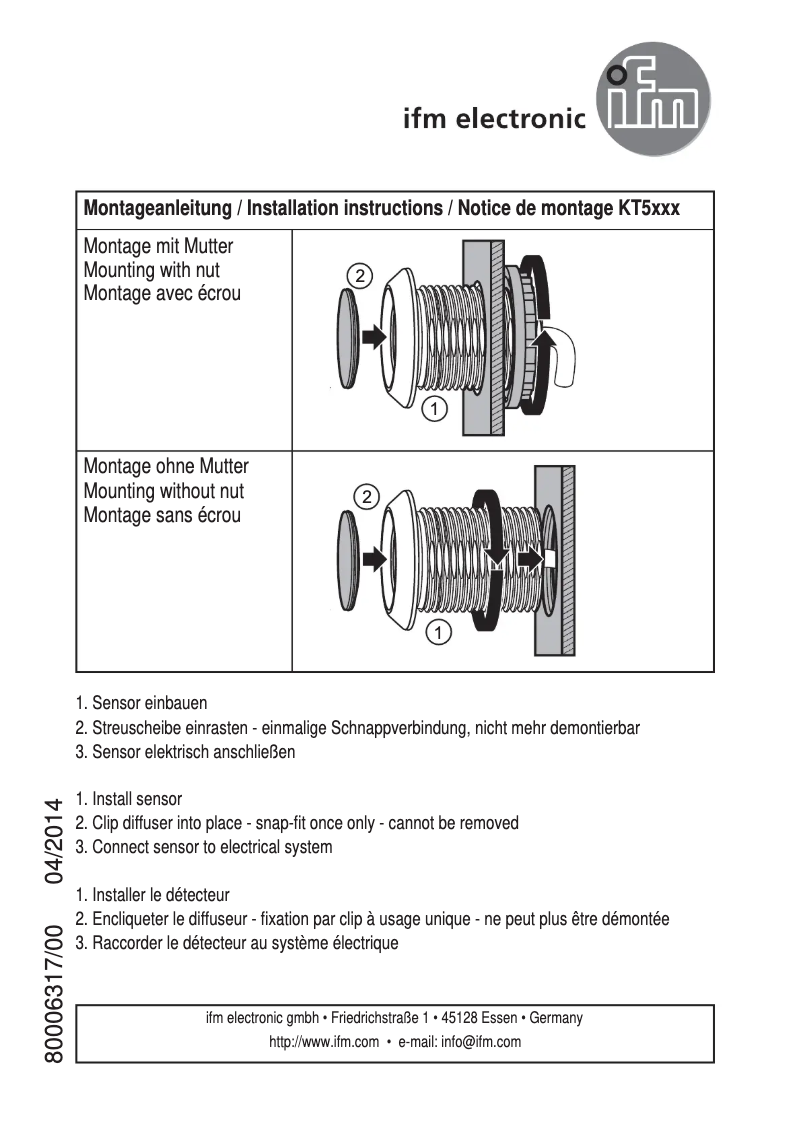 Imagen de la primera página del manual del dispositivo KT5109