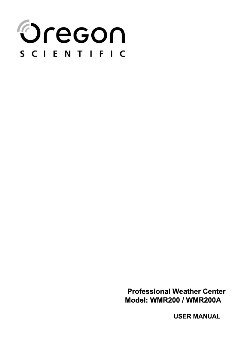 Página nº 1 - Manual de usuario Oregon Scientific WMR200A