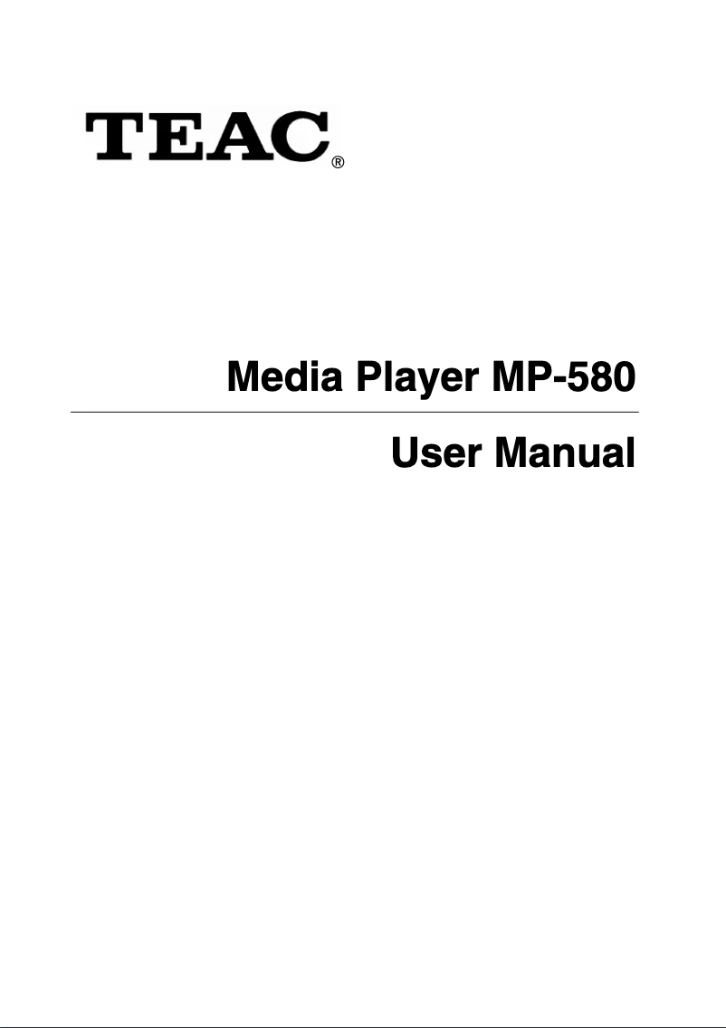 Imagen de la primera página del manual del dispositivo MP-580