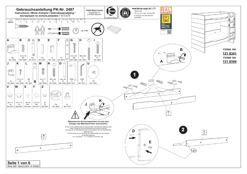 Imagen de la primera página del manual del dispositivo Fiona