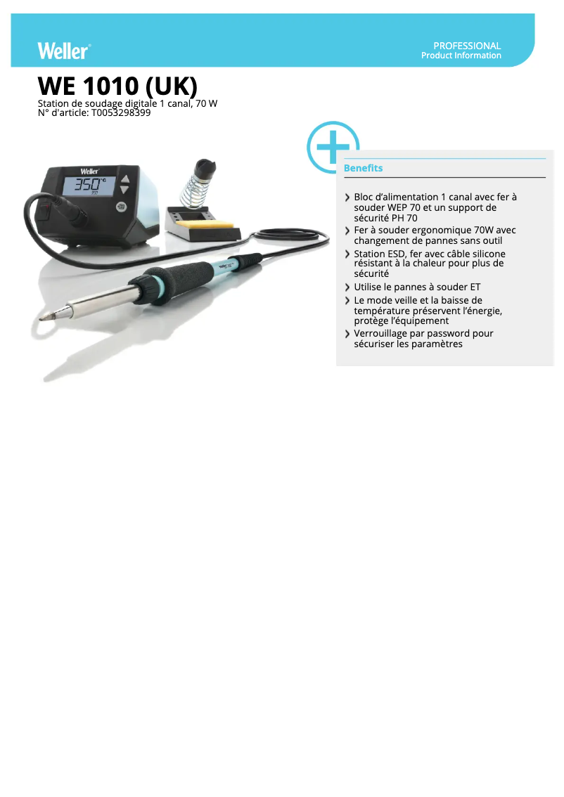 Imagen de la primera página del manual del dispositivo WE 1010