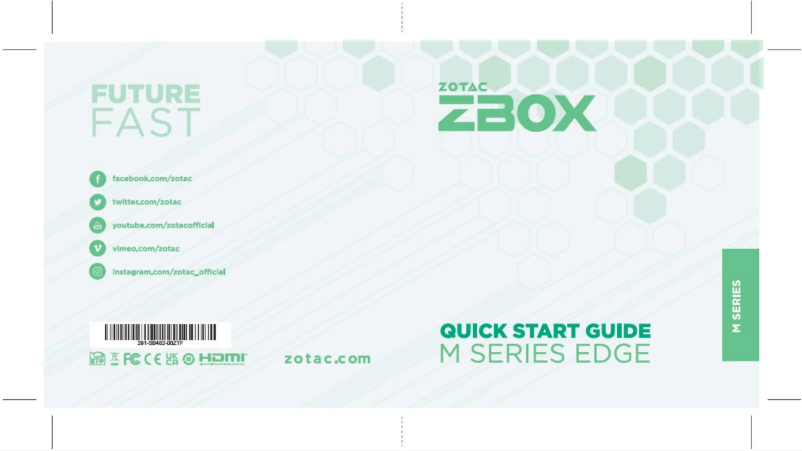 Imagen de la primera página del manual del dispositivo ZBOX edge MI352