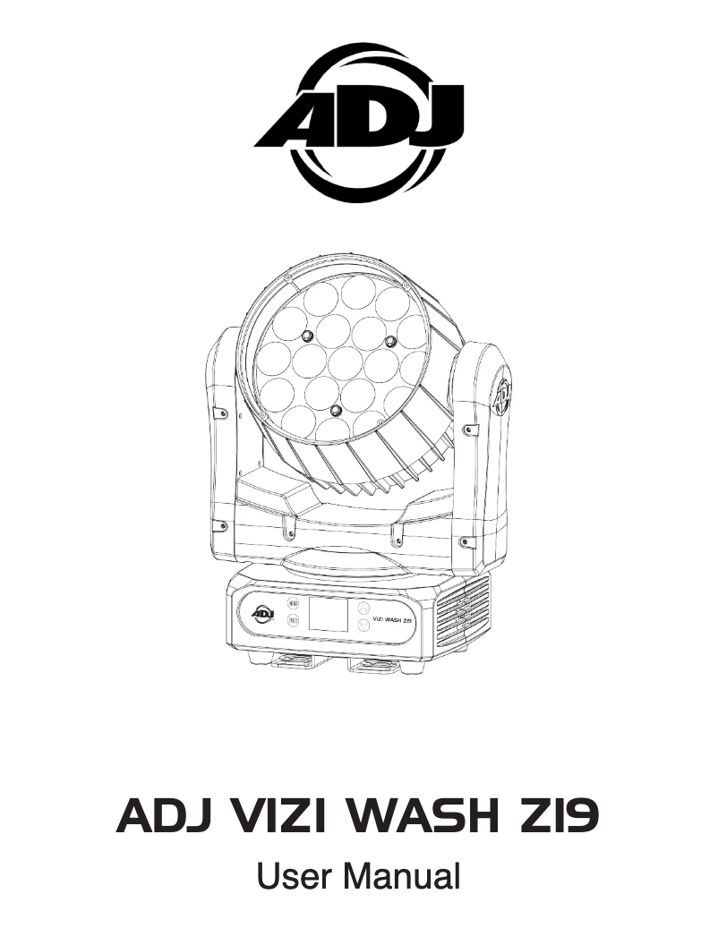 Página 1 del manual Manual de usuario Adj Vizi Wash Z19