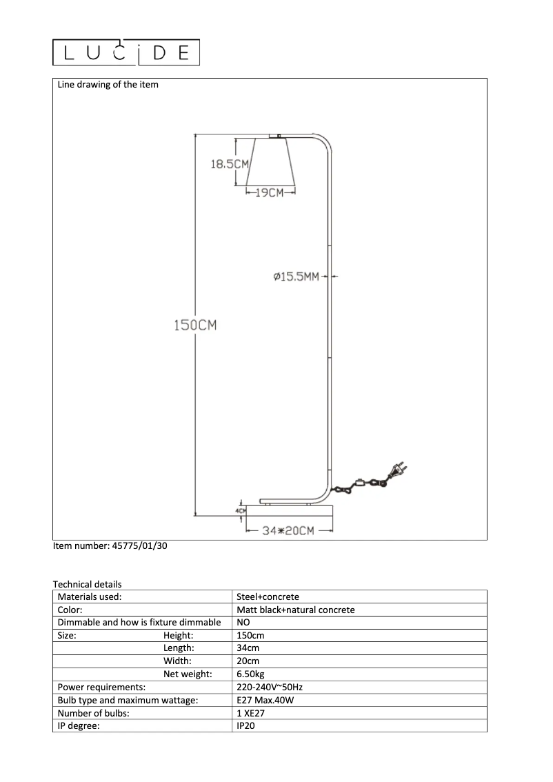 Imagen de la primera página del manual del dispositivo Cona 45775/01/30