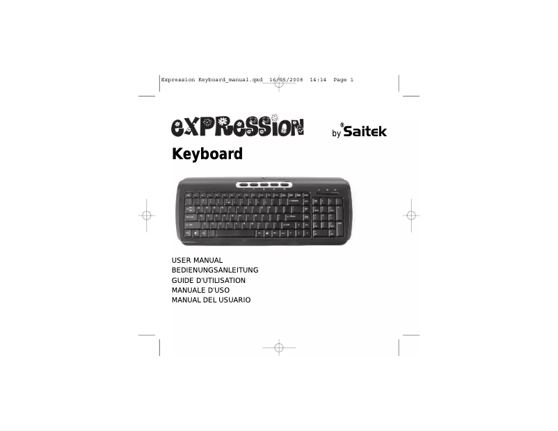 Página 1 del manual Manual de usuario Saitek Expressions Keyboard