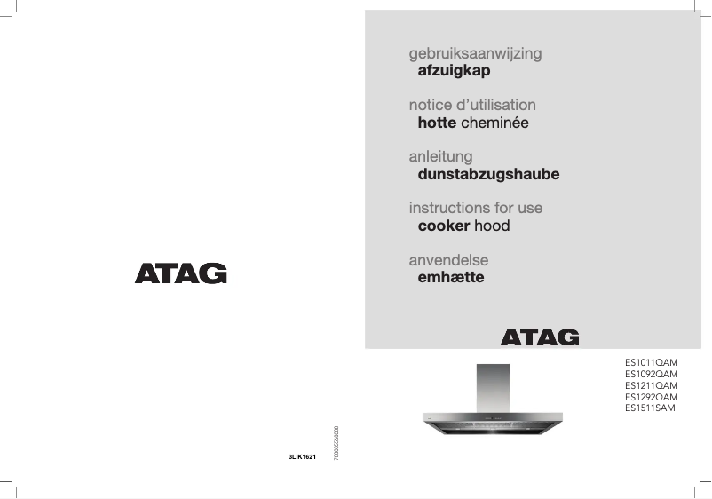 Página 1 del manual Manual de usuario Atag ES1011QAM