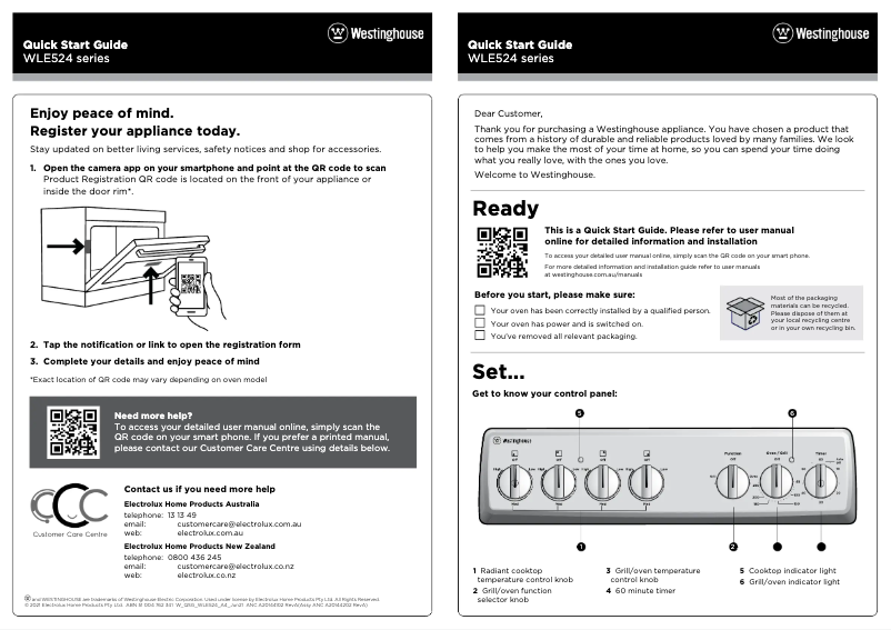 Imagen de la primera página del manual del dispositivo WLE524WC