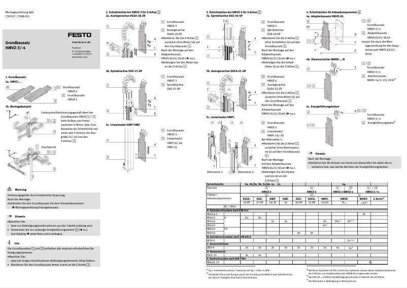 Página 1 del manual Manual de usuario Festo HMVZ-3