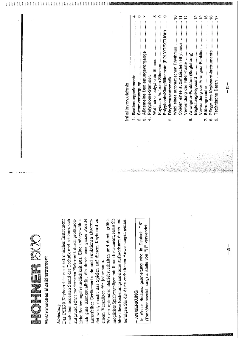 Imagen de la primera página del manual del dispositivo PSK 20