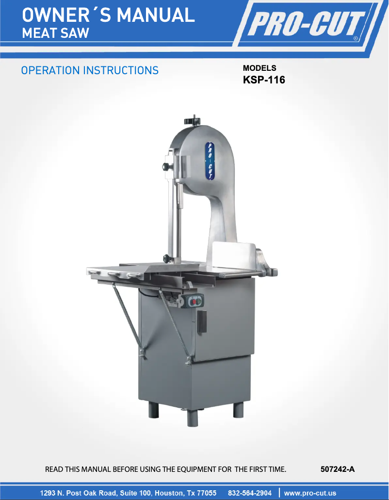 Imagen de la primera página del manual del dispositivo KSP-116
