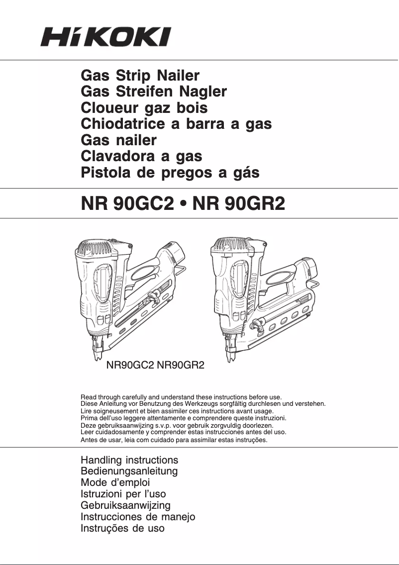 Imagen de la primera página del manual del dispositivo NR90GC2