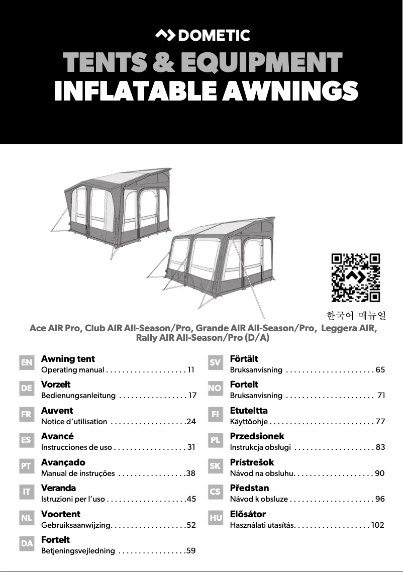 Imagen de la primera página del manual del dispositivo Grande AIR All-Season 390 M