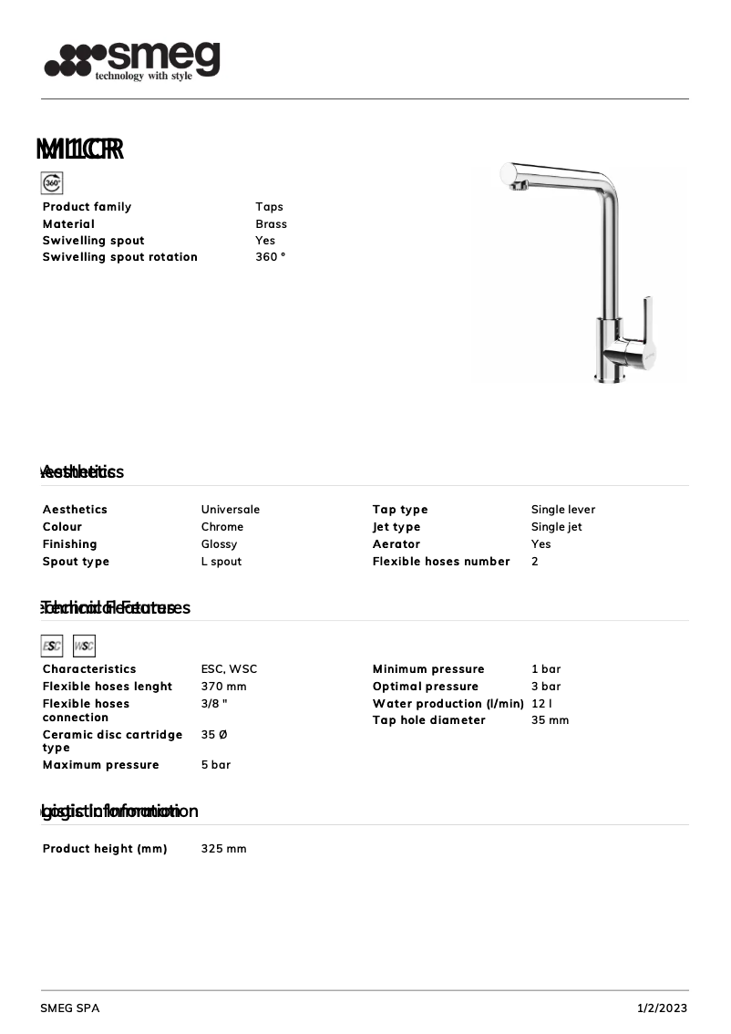 Imagen de la primera página del manual del dispositivo MI1CR