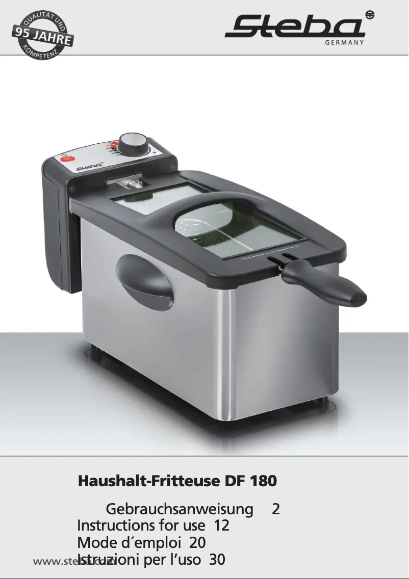 Imagen de la primera página del manual del dispositivo DF 180