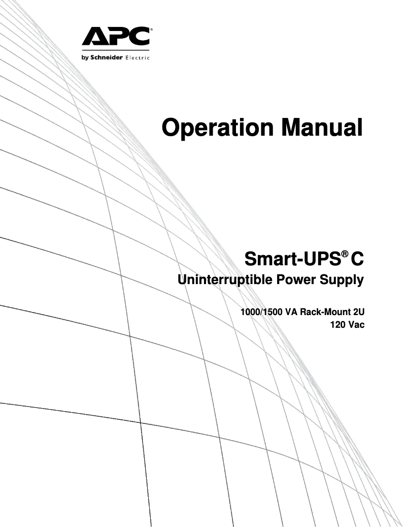 Imagen de la primera página del manual del dispositivo Smart-UPS C 1000VA 2U LCD 120V