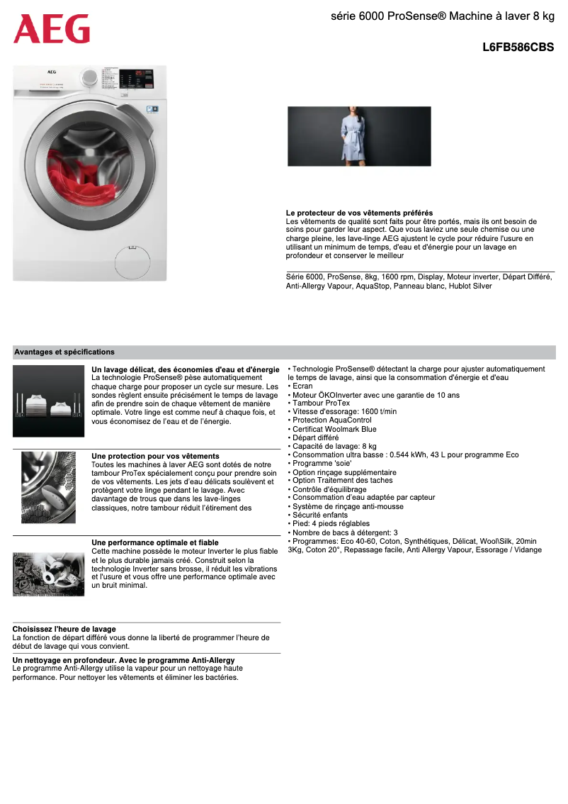 Imagen de la primera página del manual del dispositivo L6FB586CBS