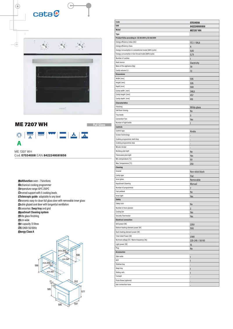 Imagen de la primera página del manual del dispositivo ME 7207 WH