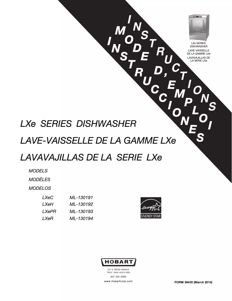 Imagen de la primera página del manual del dispositivo LXEH-1