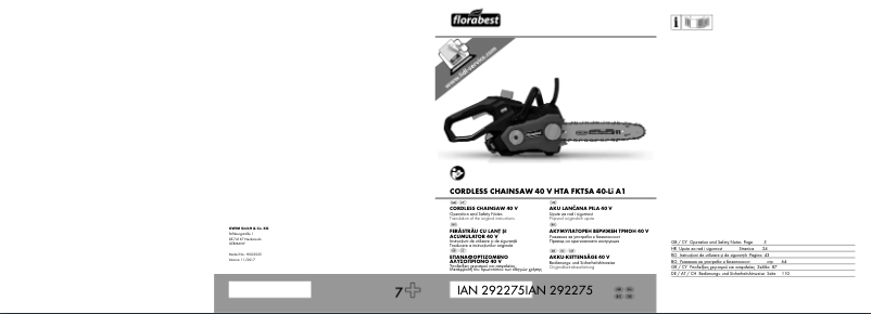 Imagen de la primera página del manual del dispositivo FKTSA 40-Li A1