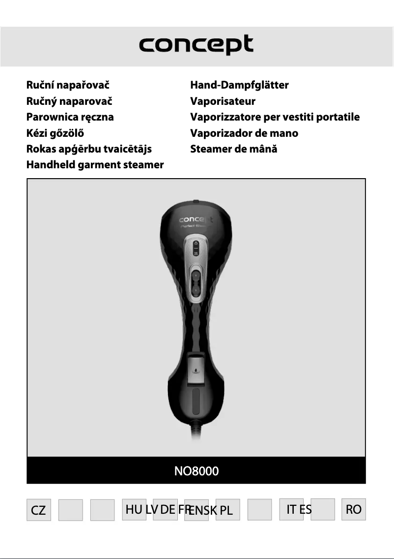 Imagen de la primera página del manual del dispositivo Perfect Steam NO8000