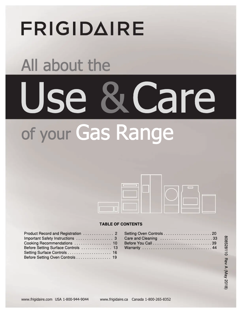 Página nº 1 - Manual de usuario Frigidaire FGGF3036TW