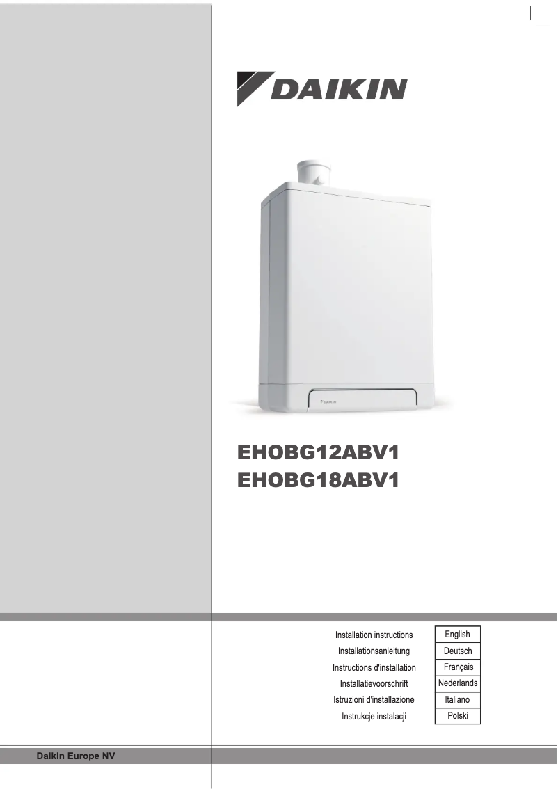 Imagen de la primera página del manual del dispositivo EHOBG18ABV1