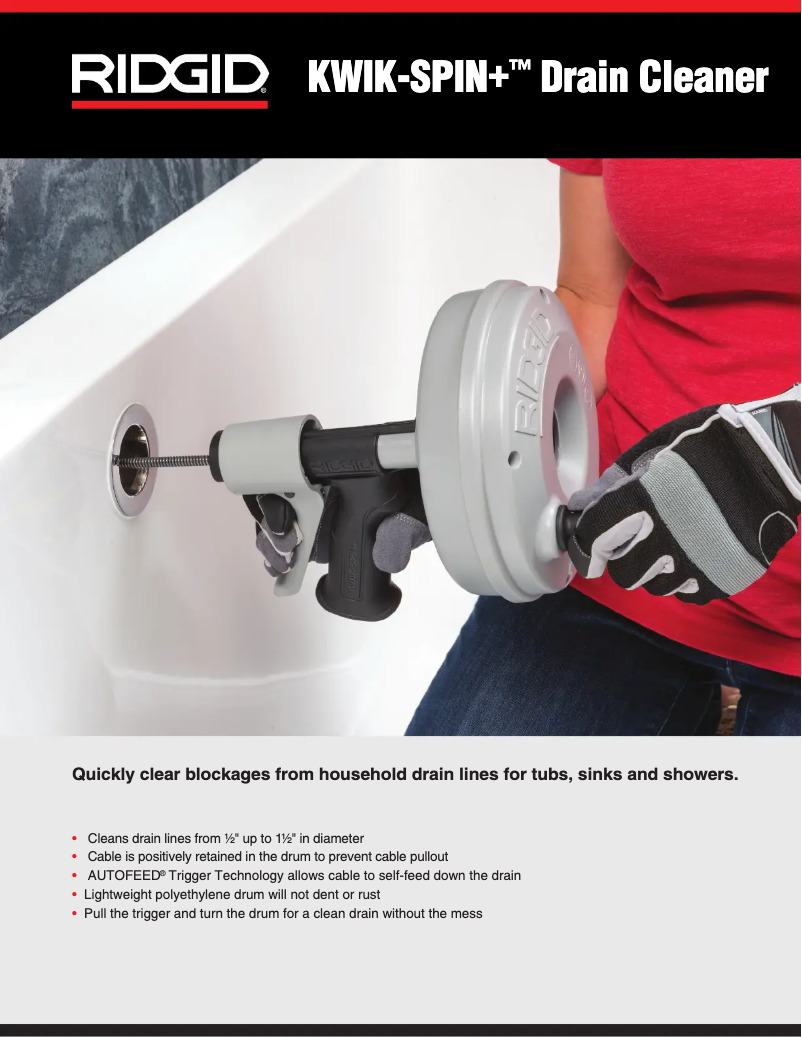 Imagen de la primera página del manual del dispositivo KWIK-SPIN+