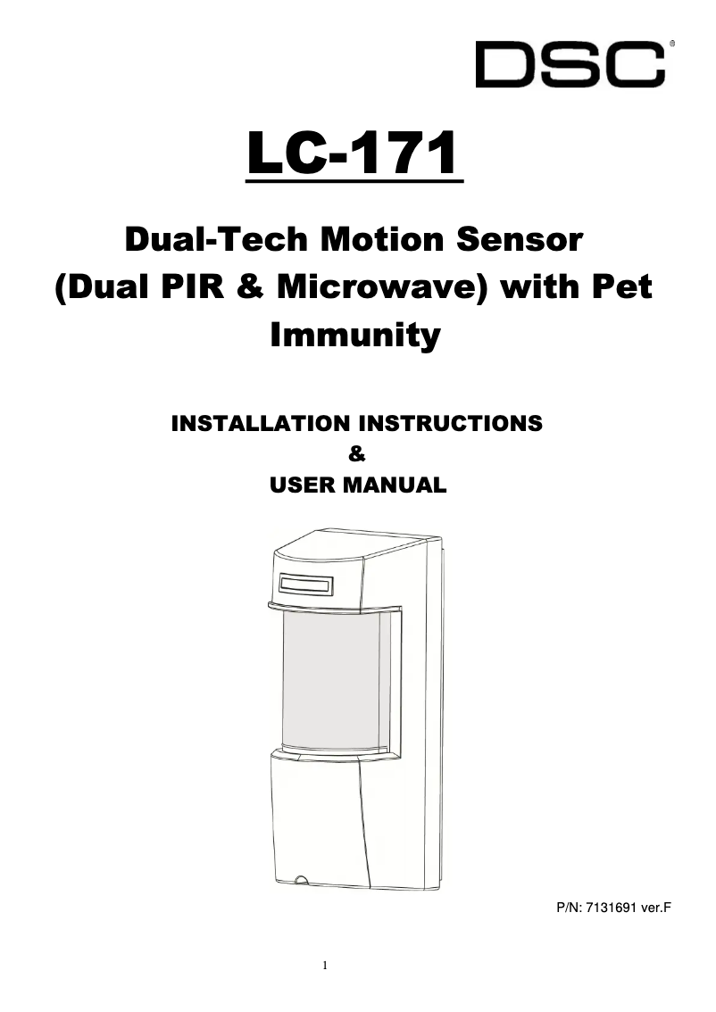 Página 1 del manual Manual de usuario DSC LC-171