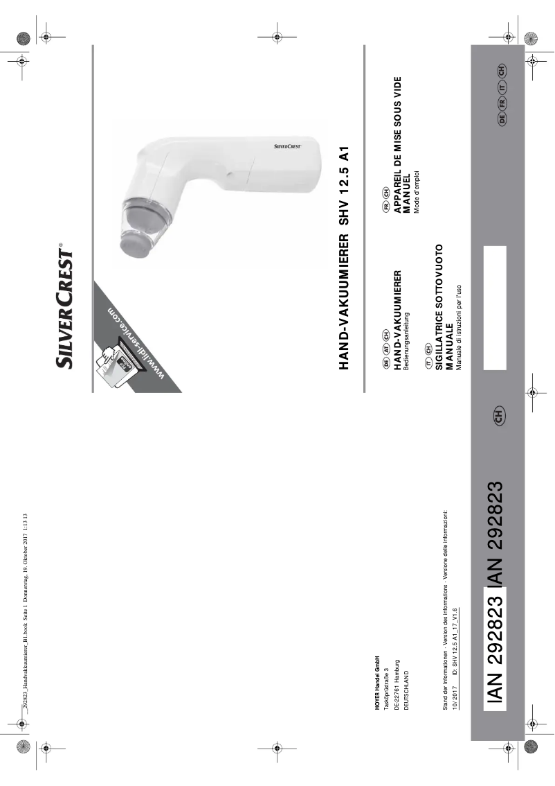 Página 1 del manual Manual de usuario SilverCrest SHV 12.5 A1