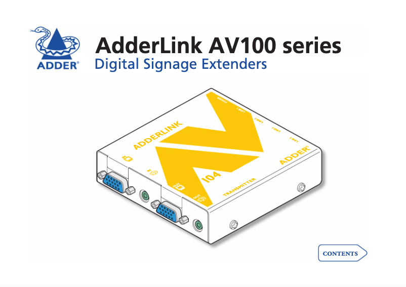 Imagen de la primera página del manual del dispositivo ALAV100T