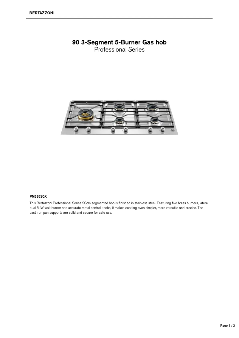 Imagen de la primera página del manual del dispositivo PM365S0X