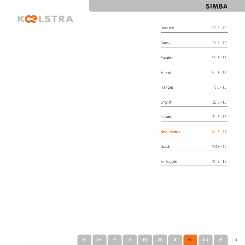 Imagen de la primera página del manual del dispositivo Simba T3