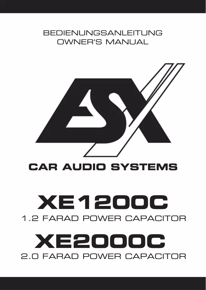 Página 1 del manual Manual de usuario ESX XE2000C