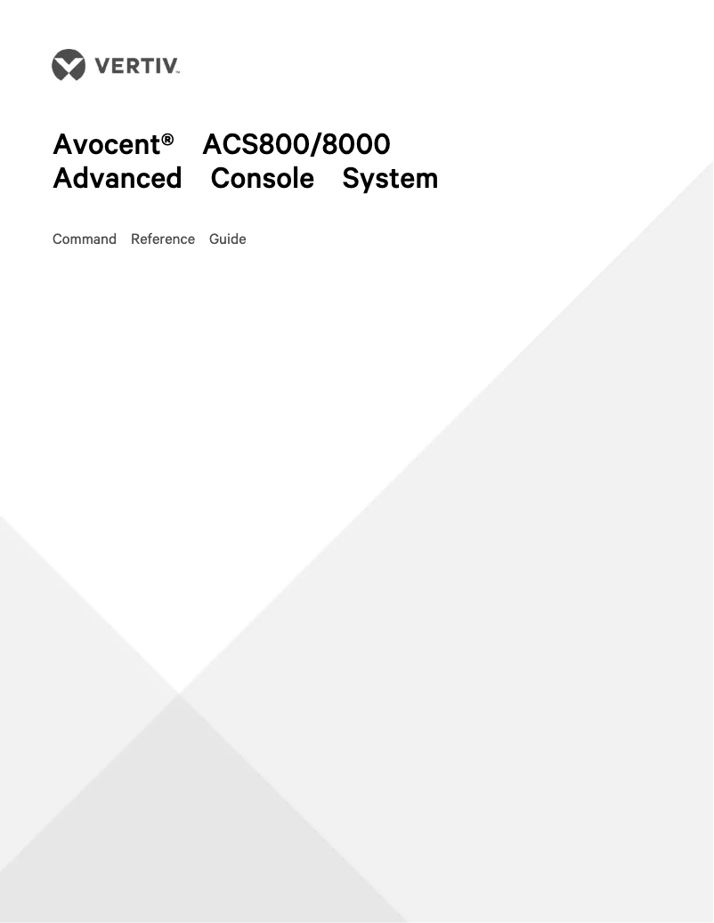 Página 1 del manual Manual de usuario Emerson Avocent ACS804MEAC-400