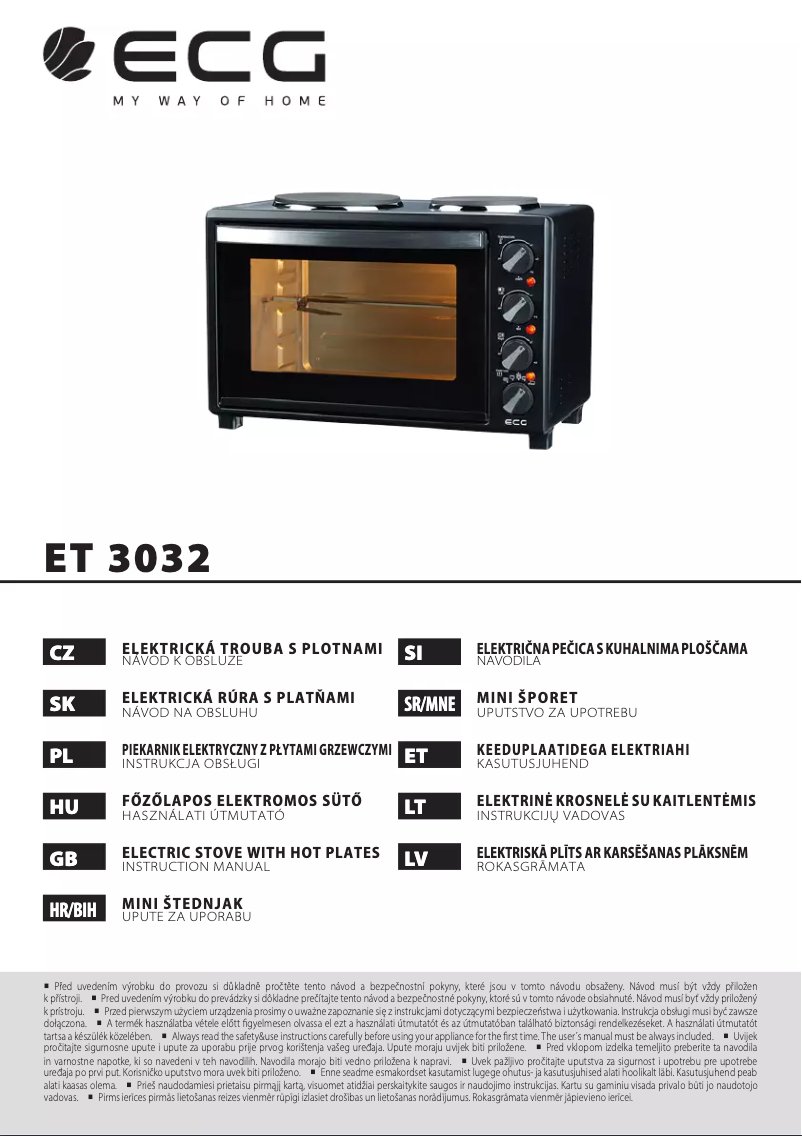 Página 1 del manual Manual de usuario ECG ET 3032