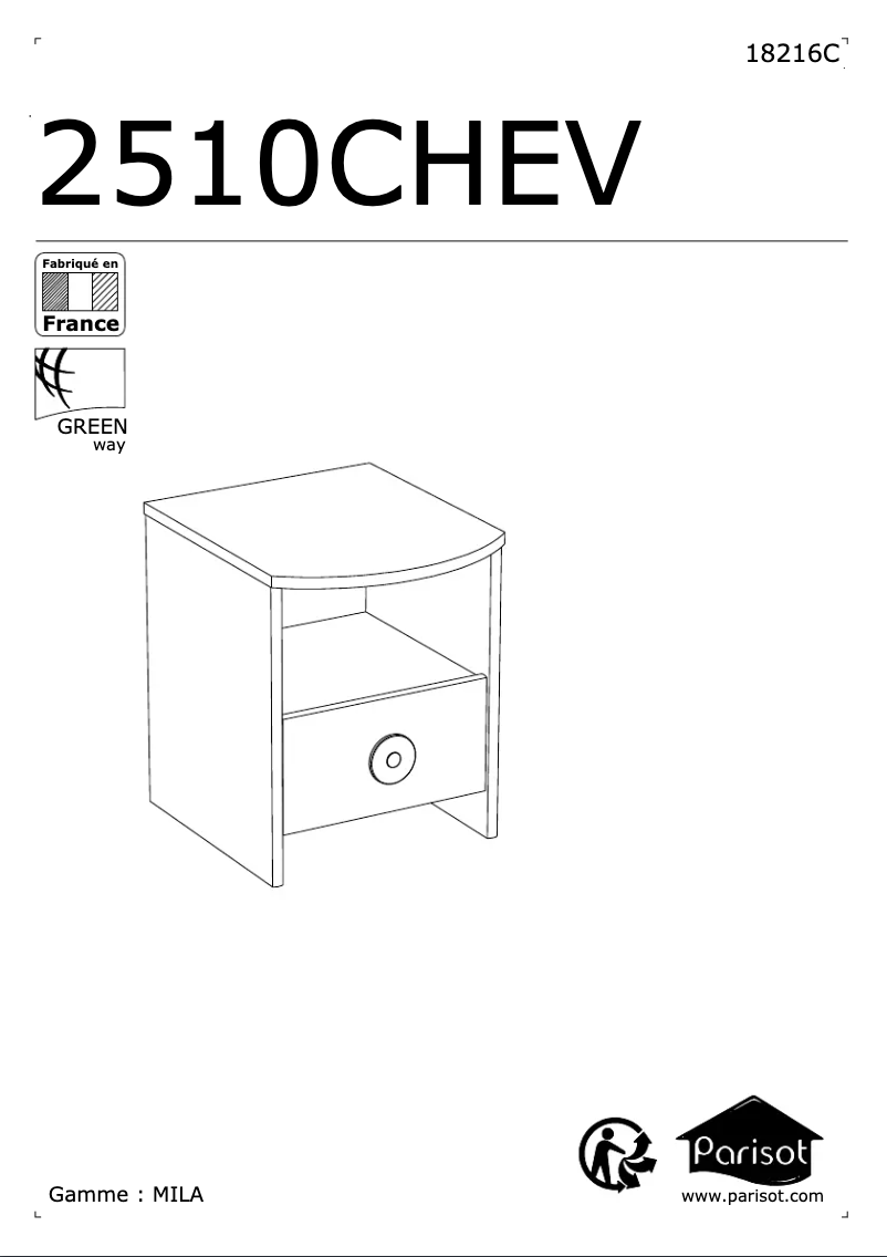 Página nº 1 - Manual de usuario Parisot Mila 2510CHEV