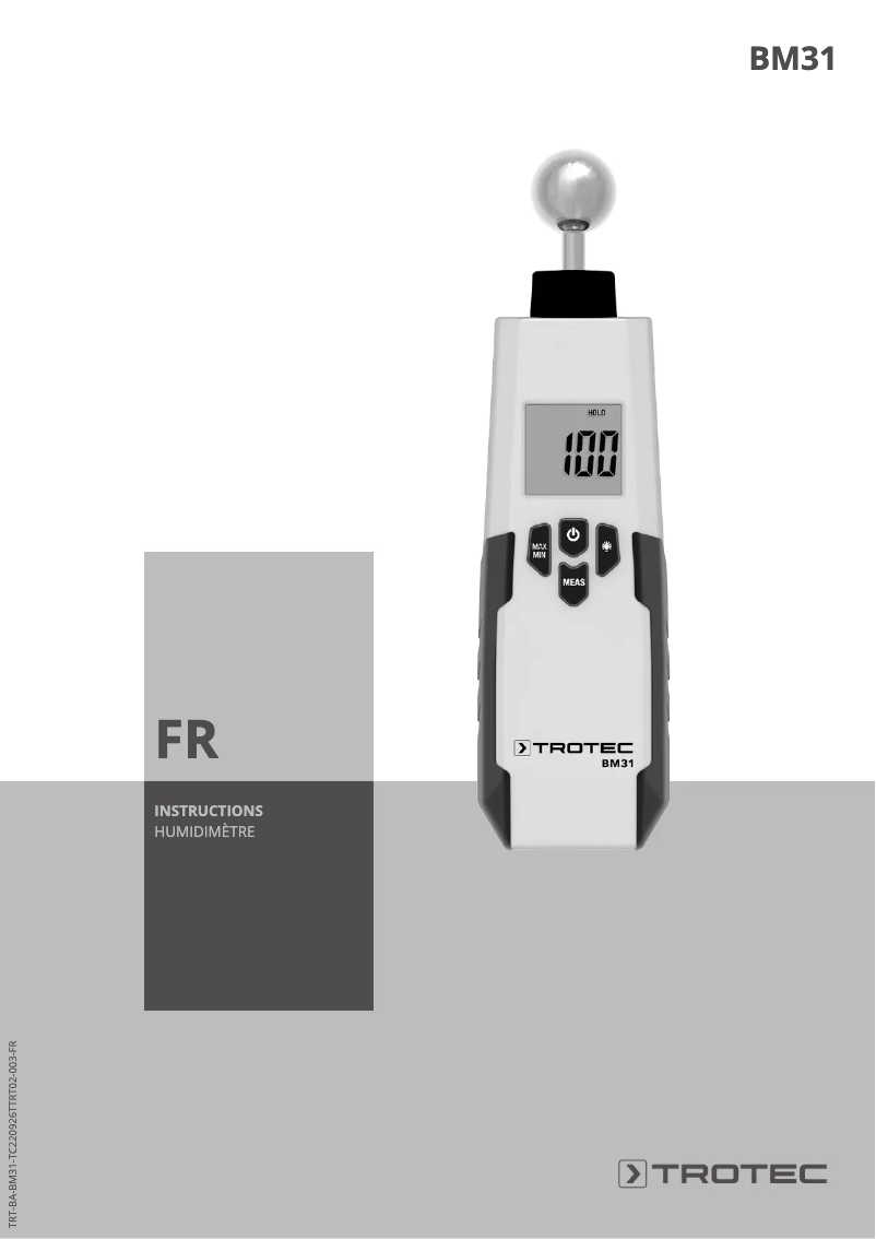 Imagen de la primera página del manual del dispositivo BM31