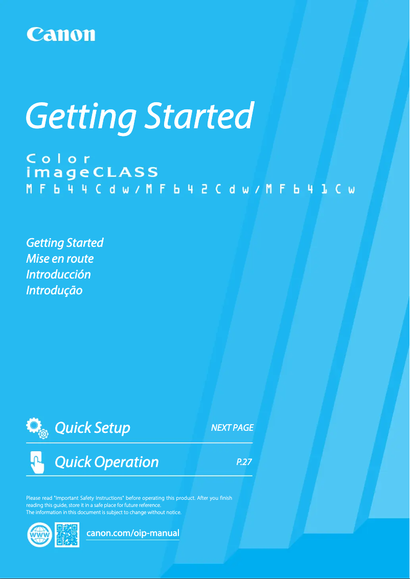 Página 1 del manual Manual de usuario Canon Color imageCLASS MF641Cw